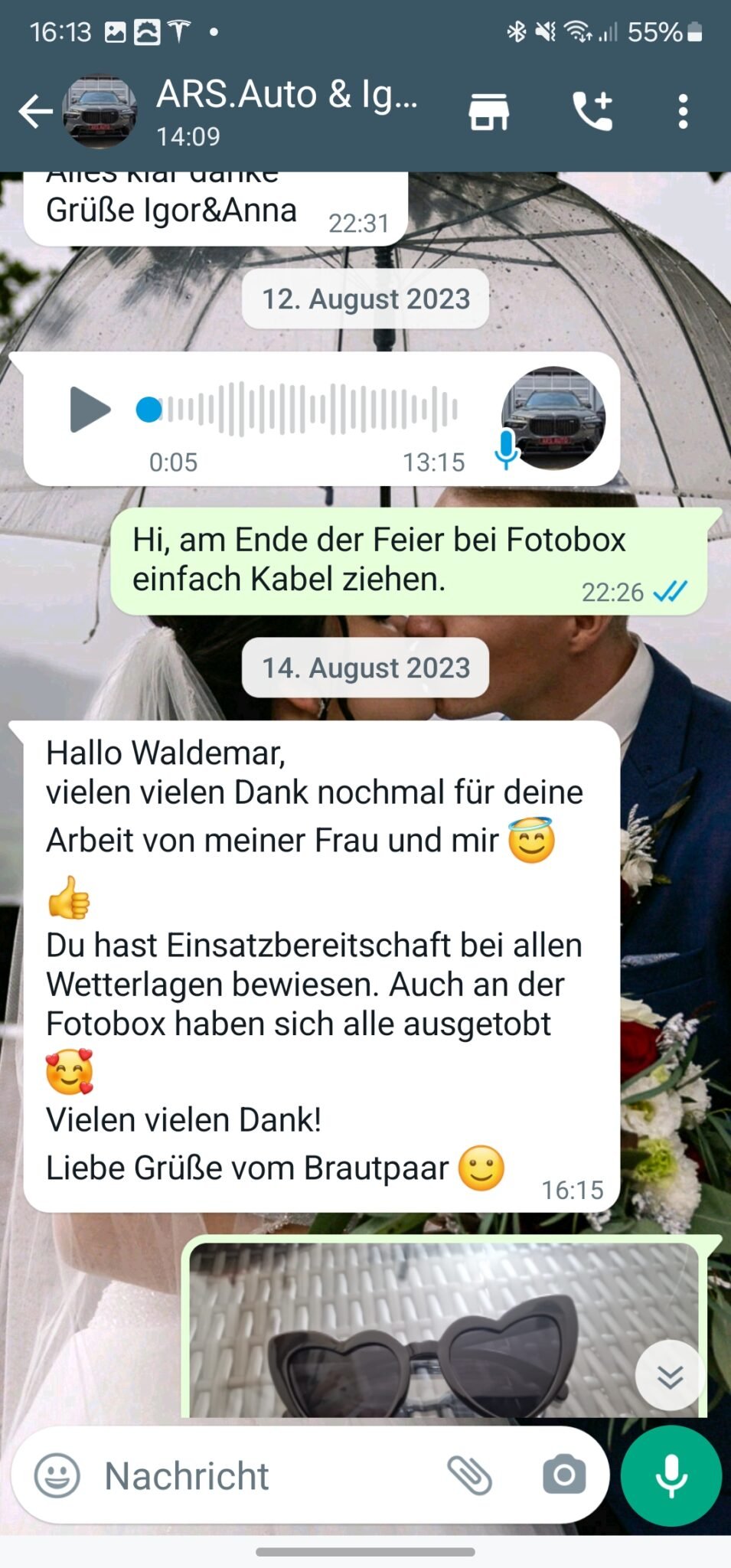 Hochzeit Schloß Ortenberg Anna & Igor Testimonials