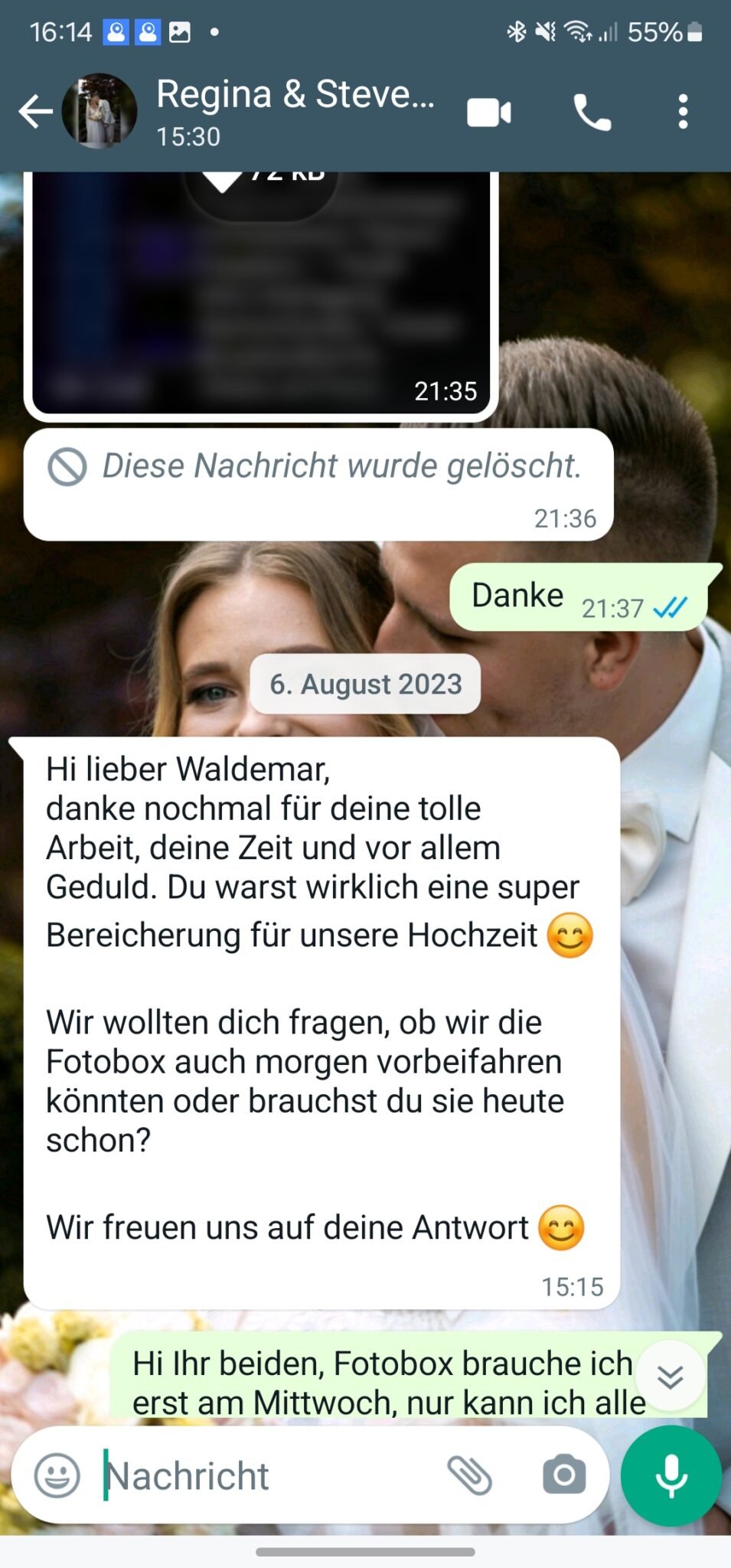 Hochzeit in Freiburg Testimonials